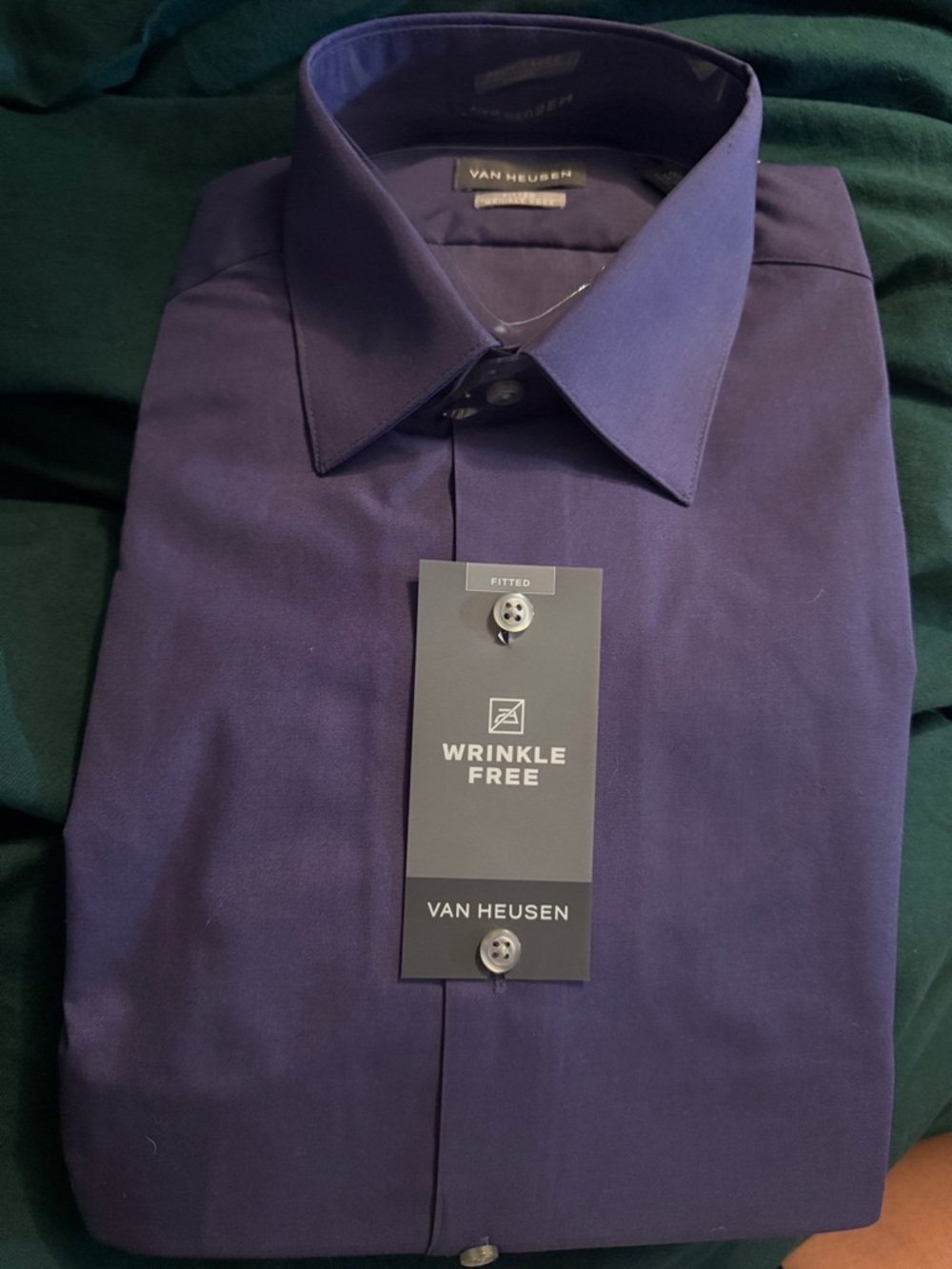 Van Heusen Purple Dress Shirt - Wrinkle Free